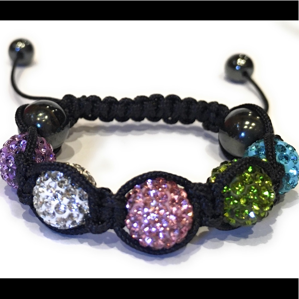 Kid’s Crystal Clay Bead Bracelet
